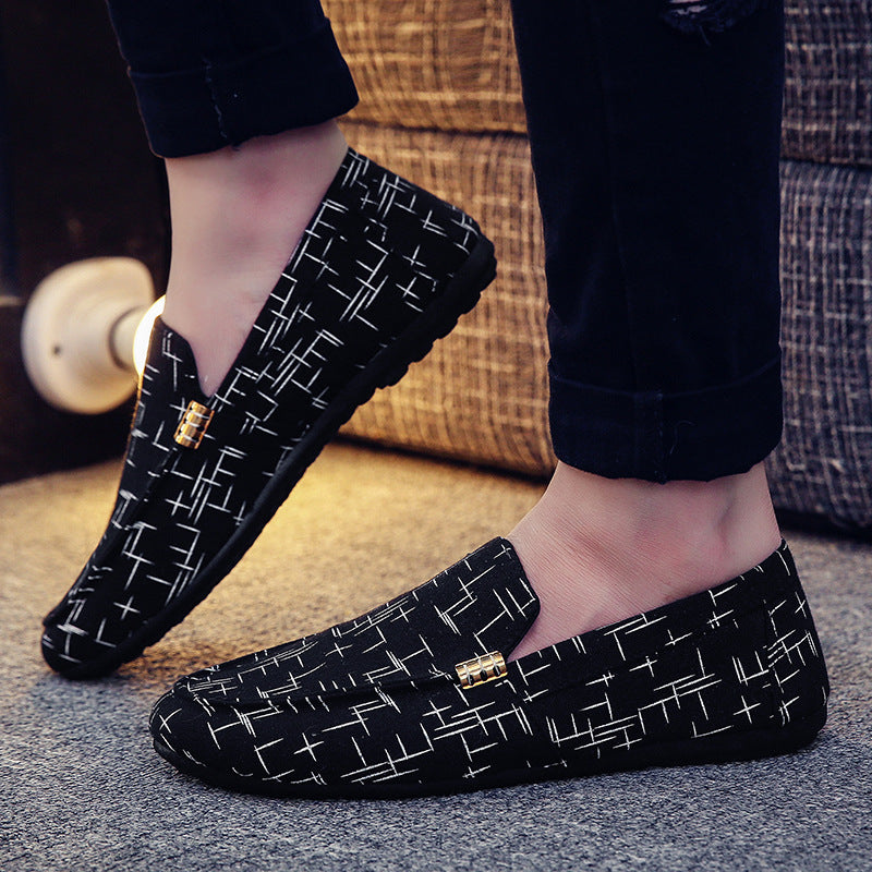 Doug Shoes Men&#039;s Korean Style Fashionable Personalized Internet Celebrity Lazy Shoes Men&#039;s Slip-on British Shoes Men&#039;s Casual Shoes Skate Shoes