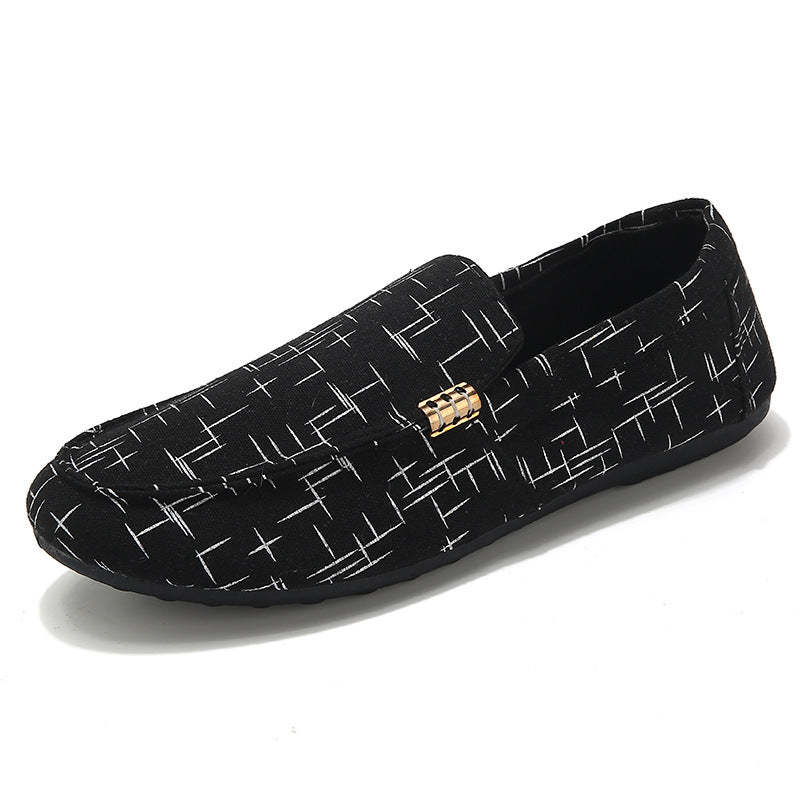 Doug Shoes Men&#039;s Korean Style Fashionable Personalized Internet Celebrity Lazy Shoes Men&#039;s Slip-on British Shoes Men&#039;s Casual Shoes Skate Shoes