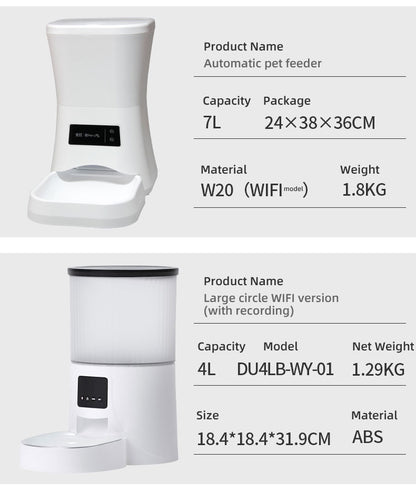 Wifi Smart APP Pet Feeder Household use Microchip Dog Automatic Pet Feeder Automatic Pet Feeder