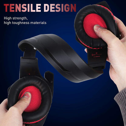Head mounted gaming headphones colorful RGB wired computer headphones game controller headphones
