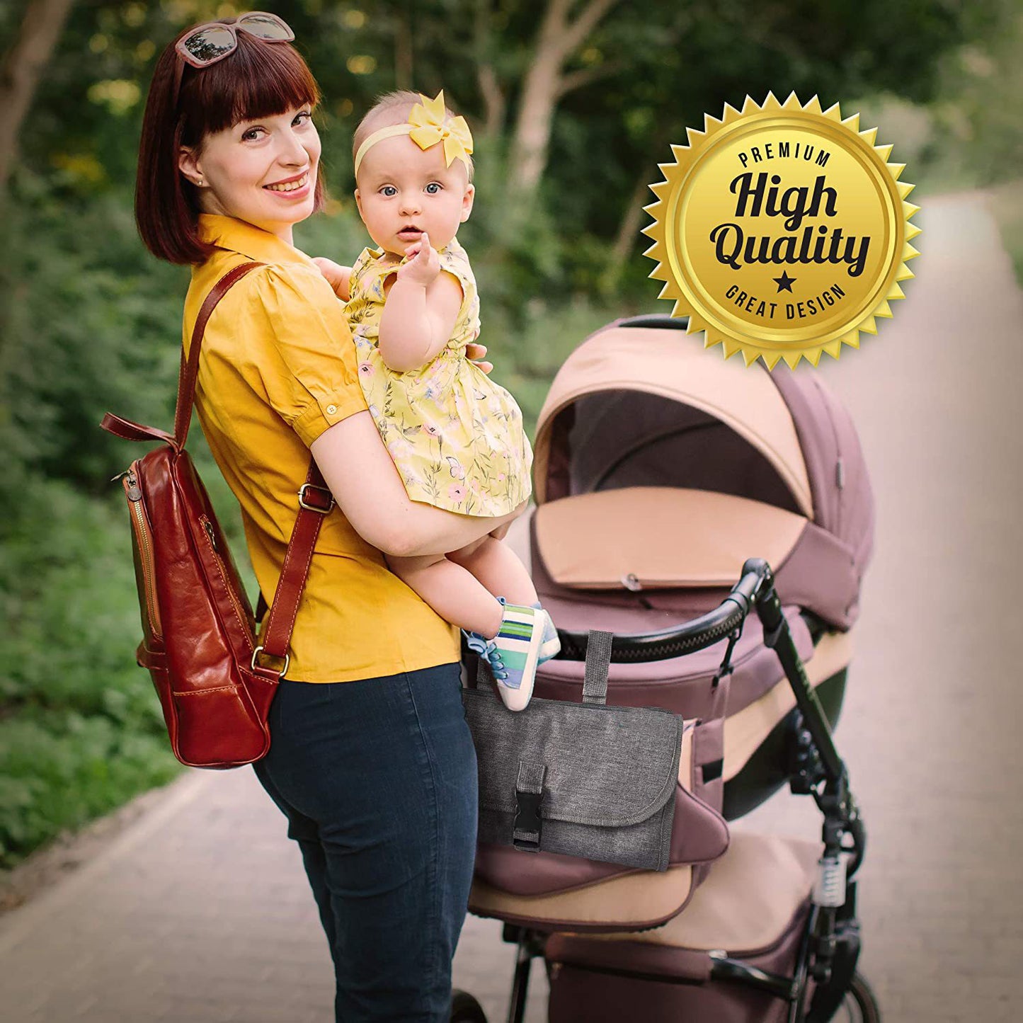 Multi-functional baby diaper changing bag storage