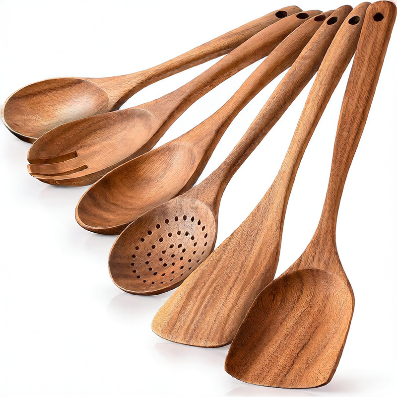 Wooden spatula and spoon
