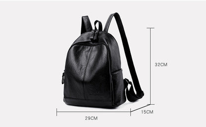 Soft Leather Backpack For Women New Korean Style Fashionable Women's Backpack Large Capacity Travel Bag Mommy Bag