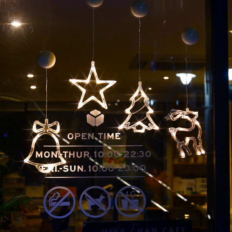 Christmas Atmosphere Decorative Lights LED Lights Christmas Sucker Lights Window Lights Window Scene Arrangement