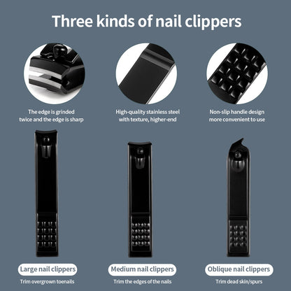 7/10/16/18 Pcs Manicure Cutters Nail Clipper Set Household Stainless Steel Ear Spoon Nail Clippers Pedicure Nail Scissors Tool