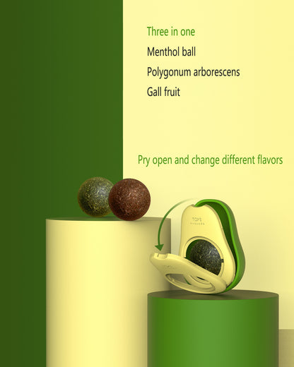 Cat Avocado Mint Ball Tooth Grinding Stick Tease Cat Magic Tool To Rotate Cat Products To Relieve Cat Toy Ball