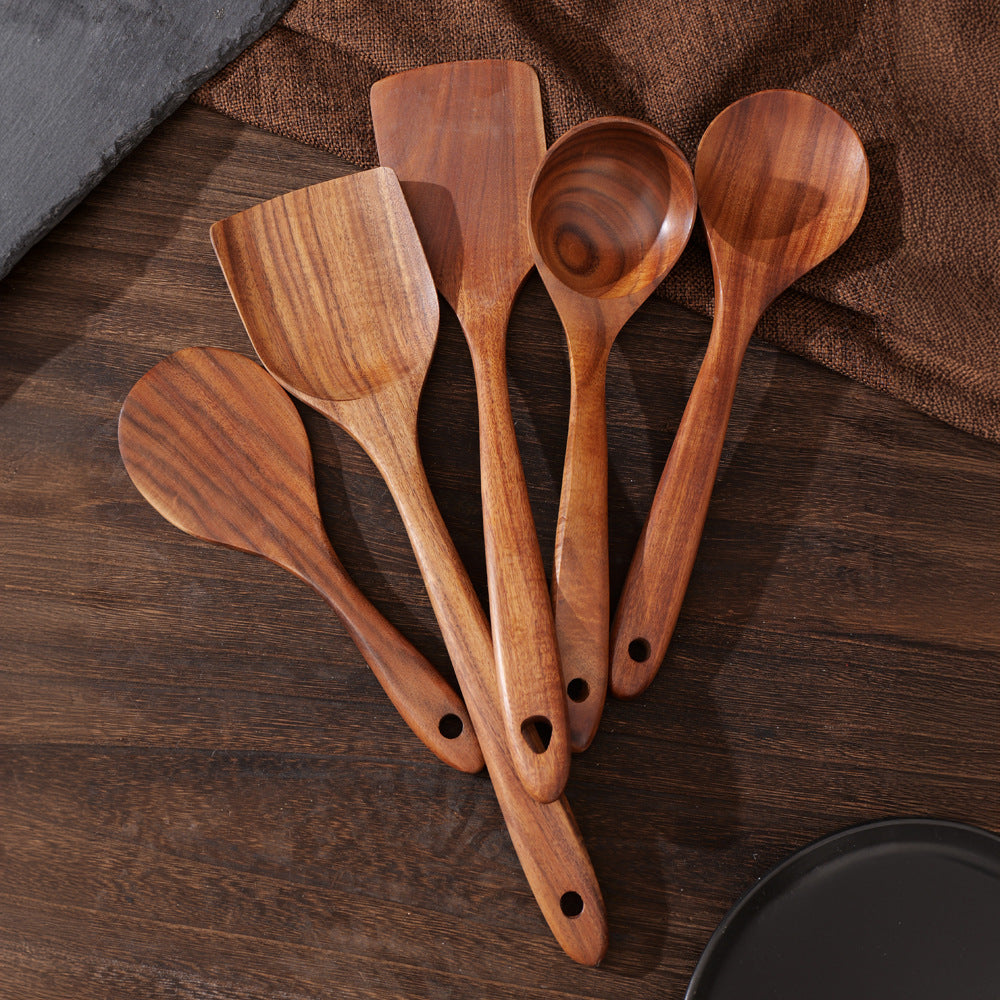 Wooden spatula and spoon