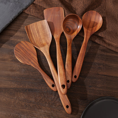 Wooden spatula and spoon