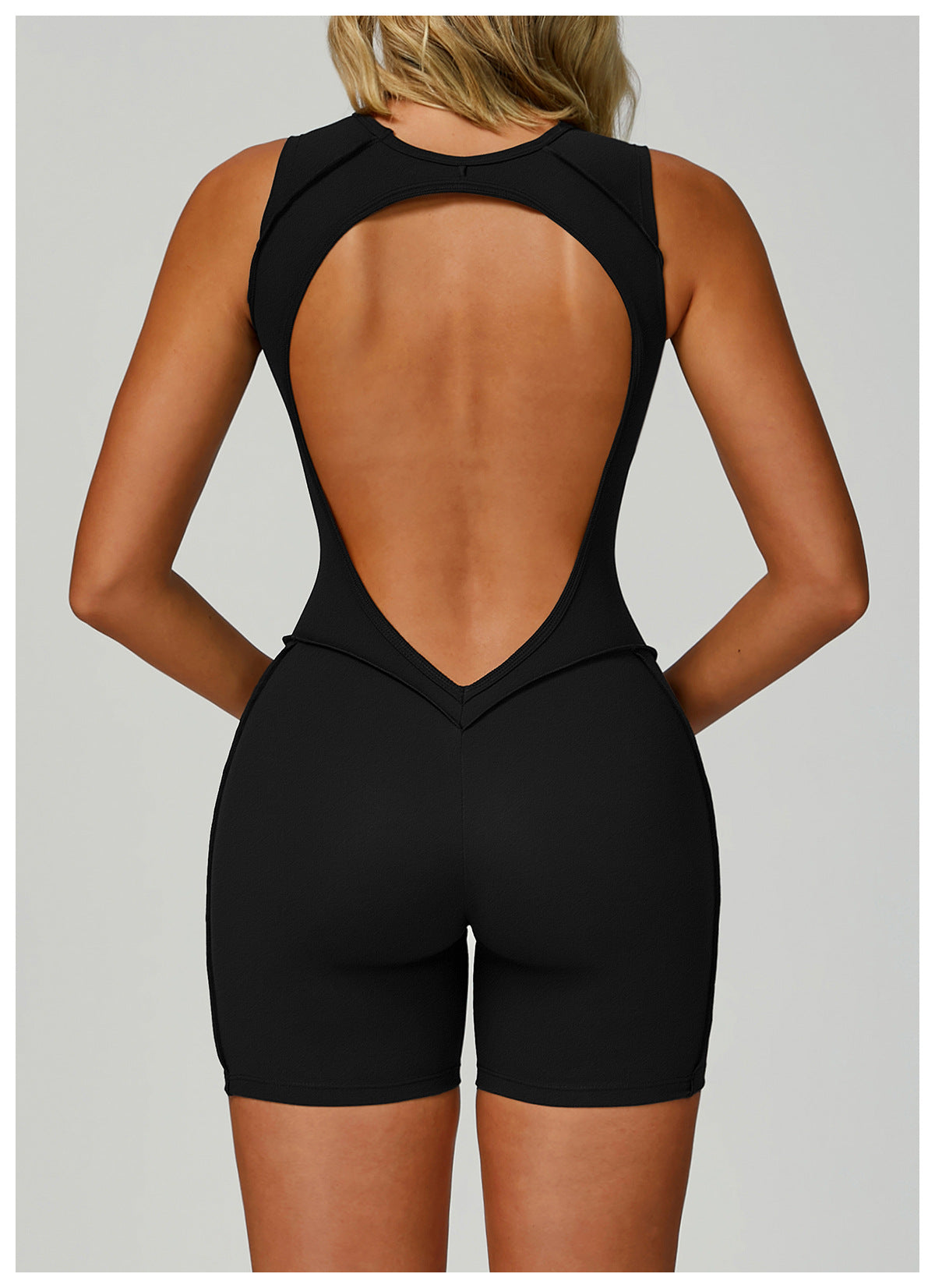 Fleece Jumpsuit Yoga Wear Backless  Lines Jumpsuit Women Running Sports Fitness Wear