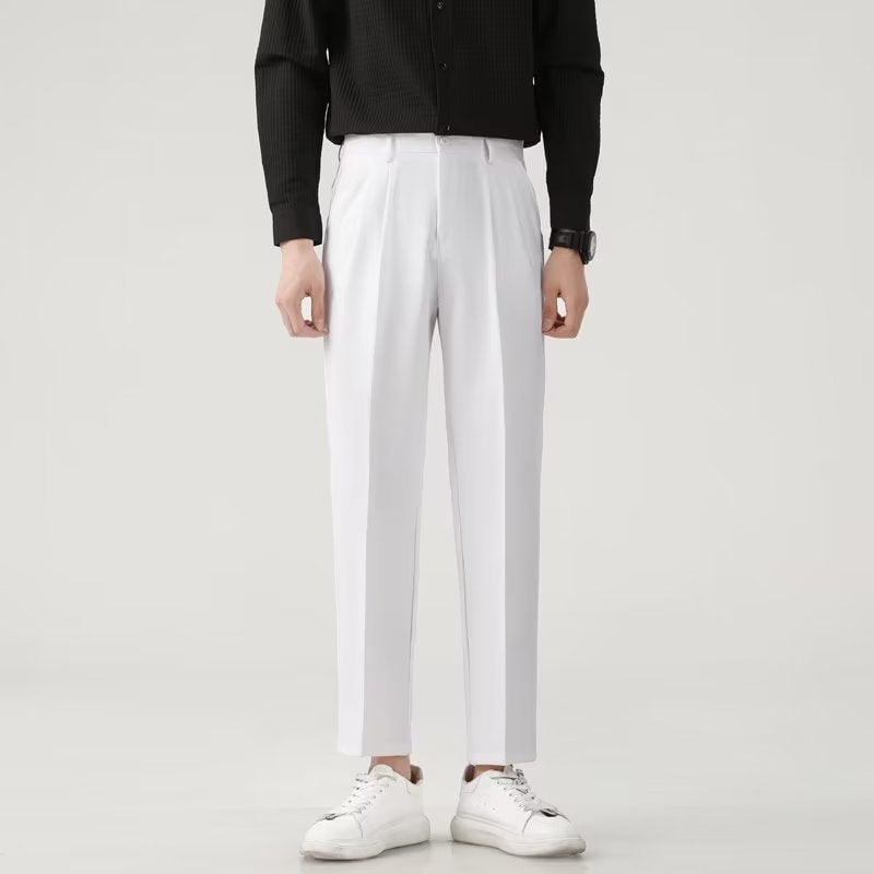 Casual men's small footed high-end drape suit pants