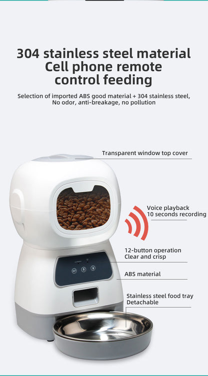 Wifi Smart APP Pet Feeder Household use Microchip Dog Automatic Pet Feeder Automatic Pet Feeder
