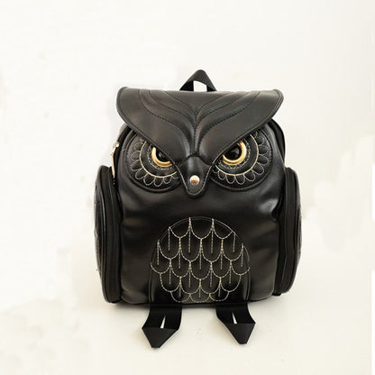 Owl PU Leather Backpack for Women