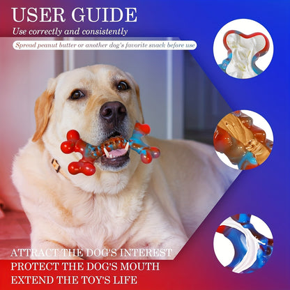 Durable Nylon Dog Chew Toy in Red and Blue