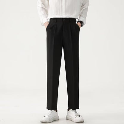 Casual men's small footed high-end drape suit pants