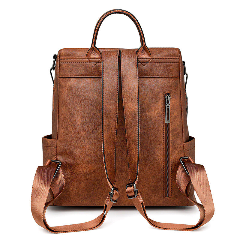 Double-color fringed backpack