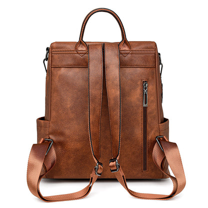 Double-color fringed backpack