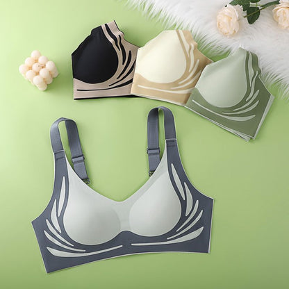 Anti-sagging and gathering bra