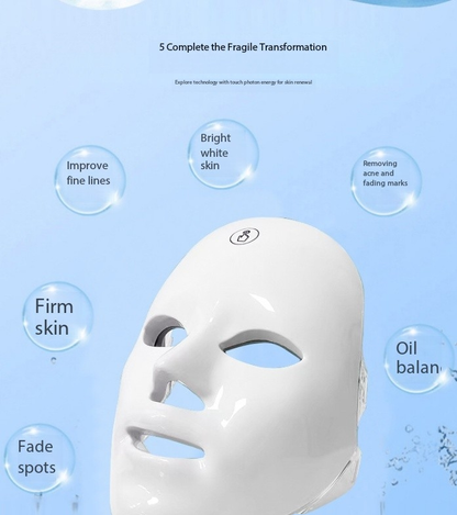 LED light therapy mask beauty device