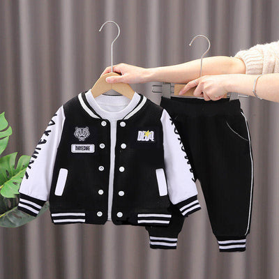 Baby Boys' Cotton Two-Piece Outfit for Spring and Autumn