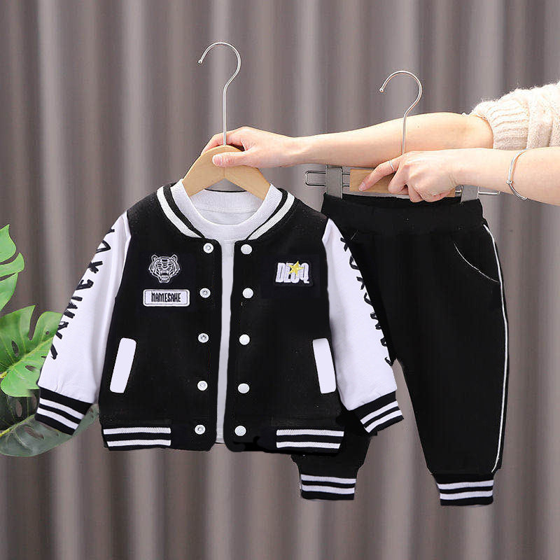 Baby Boys' Cotton Two-Piece Outfit for Spring and Autumn