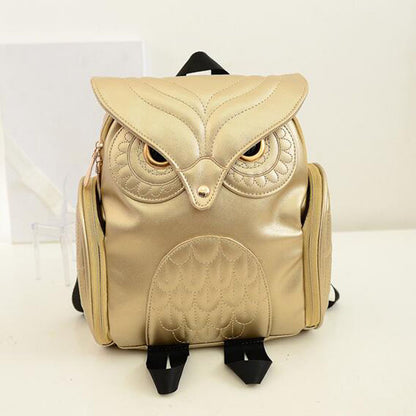 Owl PU Leather Backpack for Women