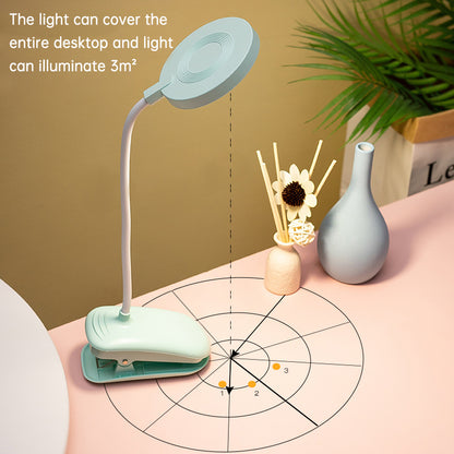 Table Lamp Eye Protection Desk Rechargeable Plug-In Dual Purpose Clamp Table Lamp Dormitory Bedroom Learning LED Bedside