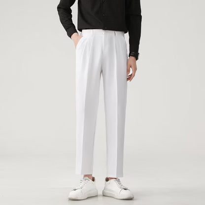 Casual men's small footed high-end drape suit pants