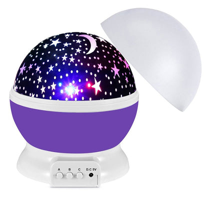 LED Projector Star Moon Night Light Sky Rotating Operated Nightlight Lamp For Children Kids Baby Bedroom Nursery  Christmas Gift