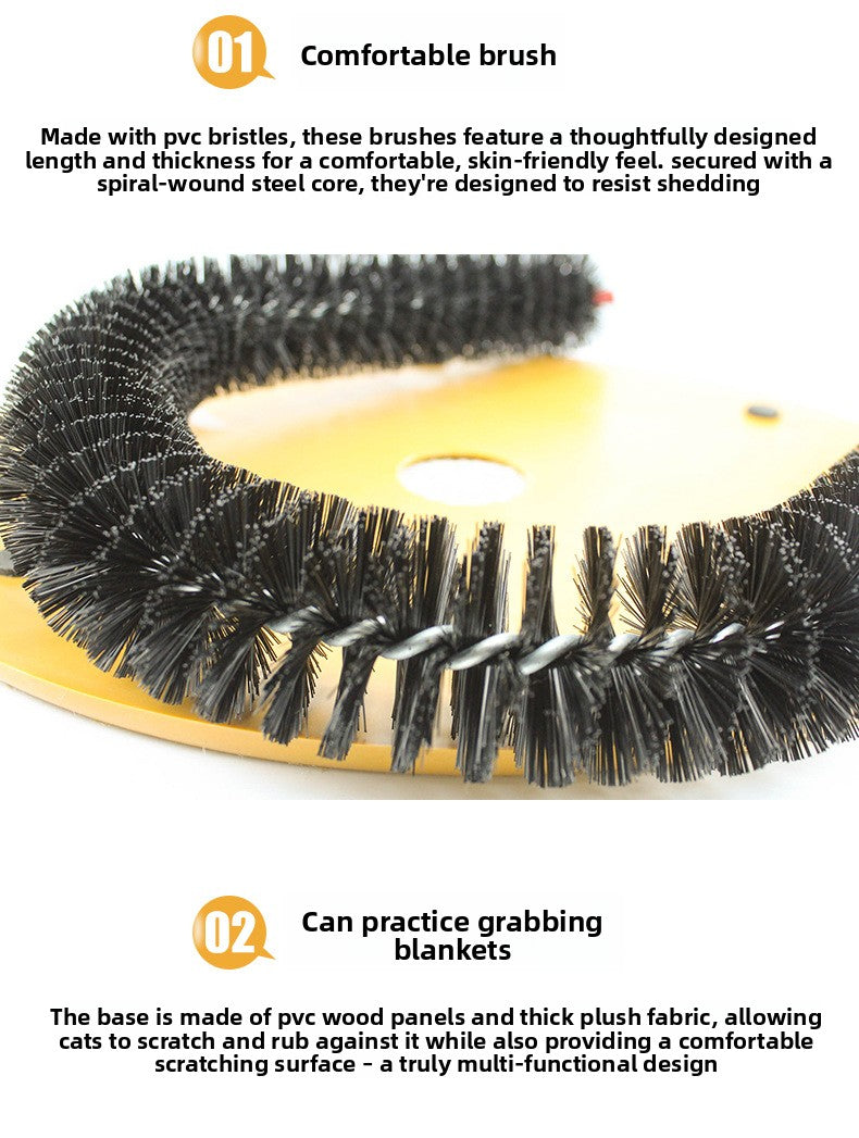 Arch Shape Cat Scratching Brush with Tease Stick