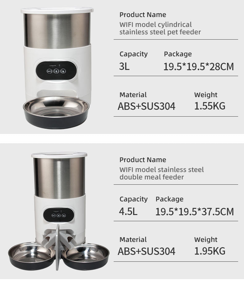 Wifi Smart APP Pet Feeder Household use Microchip Dog Automatic Pet Feeder Automatic Pet Feeder