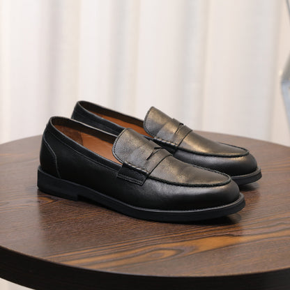Men's Formal/Casual Brown Leather Loafer Dress Shoes