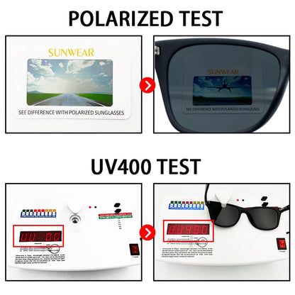 Polarized Sunglasses Men Women Classic Square Plastic Driving Sun Glasses Male Fashion Black Shades UV400