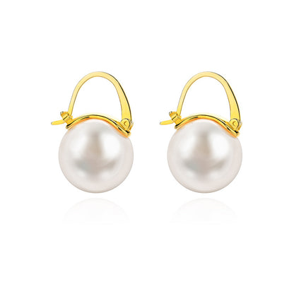 French New Classic Elegant Imitation Pearl Drop Earrings for Women Exquisite Dangle Wedding Earring Statement Fashion Jewelry