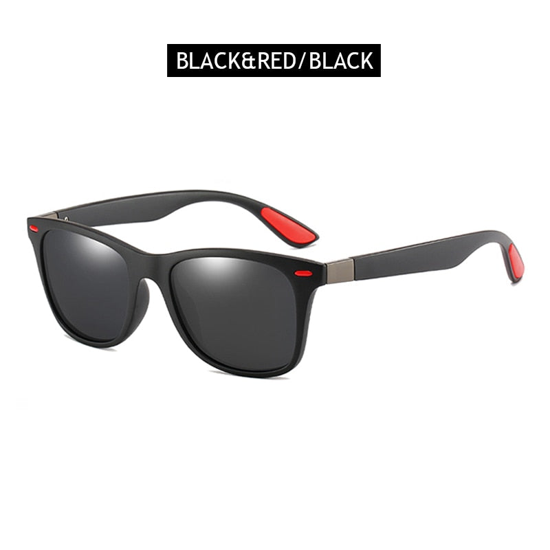 Polarized Sunglasses Men Women Classic Square Plastic Driving Sun Glasses Male Fashion Black Shades UV400