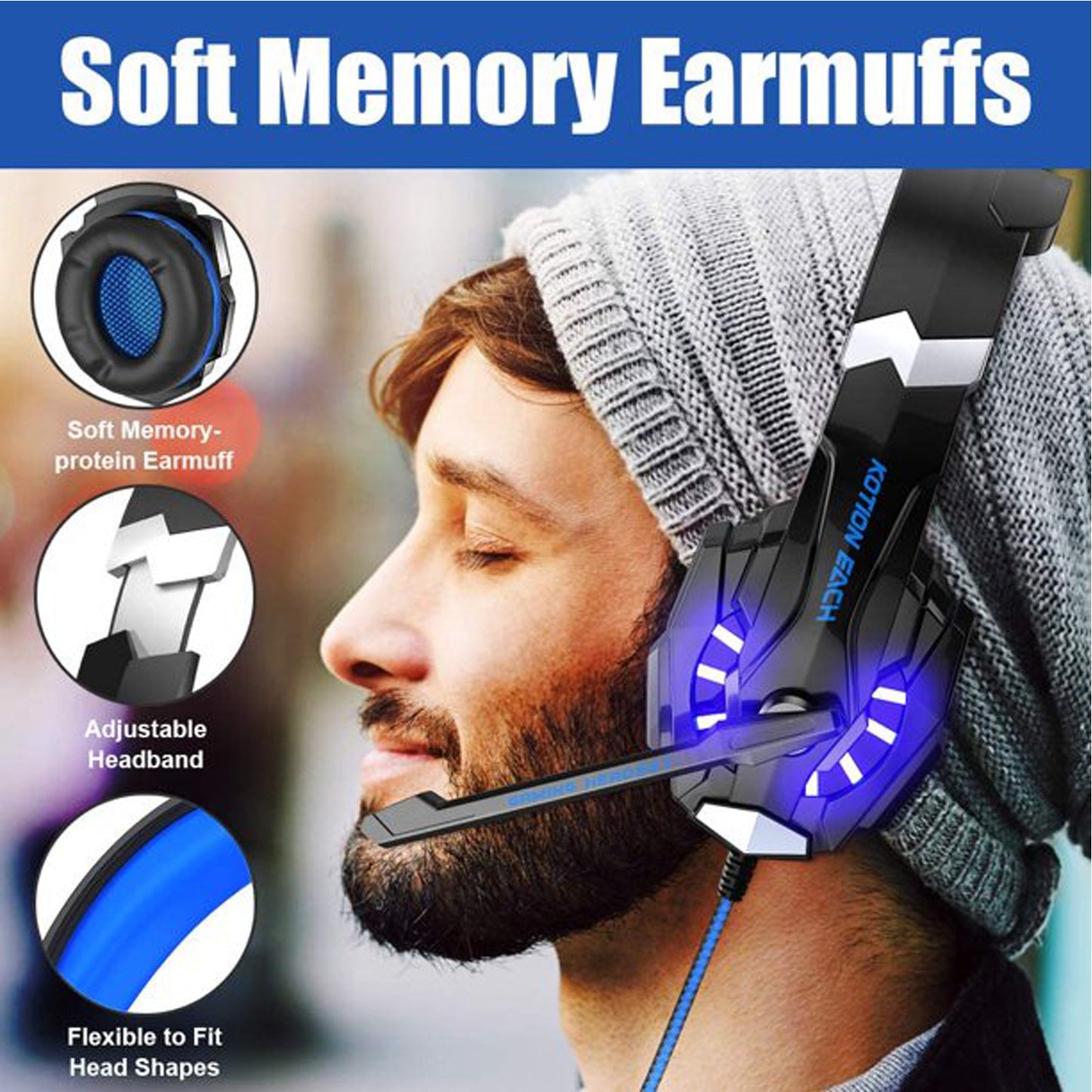 G9000 Head mounted Gaming Earphones Wired Earphones Computer Esports Gamepad Earphones