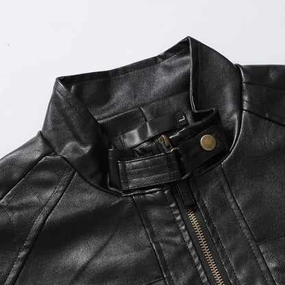 Foreign Trade European And American Men's Leather Jacket Men's Teenager's Collar Punk Men's Motorcycle Leather Jacket E8U533