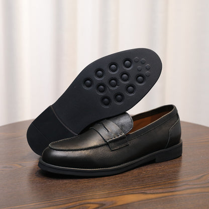 Men's Formal/Casual Brown Leather Loafer Dress Shoes