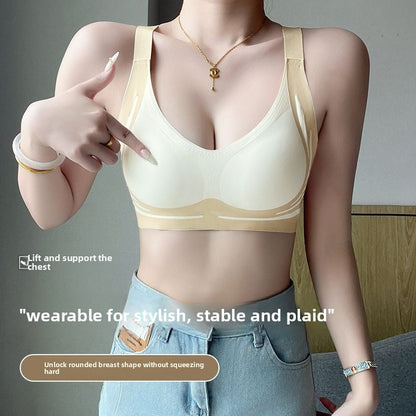 Anti-sagging and gathering bra