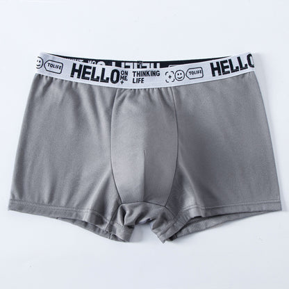 Men's Breathable Cotton Mid-Waist Boxer Briefs