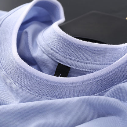 Short Sleeve T-Shirt Men Color Block Pocket Base Layer Men's Top