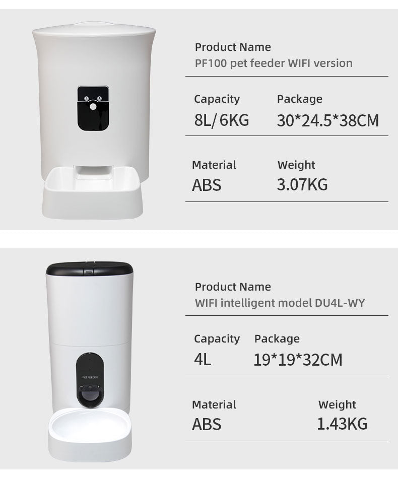Wifi Smart APP Pet Feeder Household use Microchip Dog Automatic Pet Feeder Automatic Pet Feeder