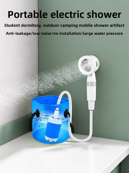 Portable Outdoor Bathing Artifact, Convenient to Carry, Dormitory Camping Style, Convenient Bathing Device, Rechargeable Water Pump