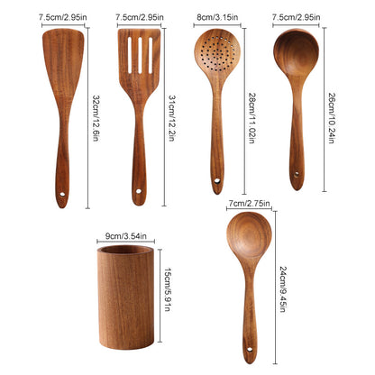 Wooden spatula and spoon