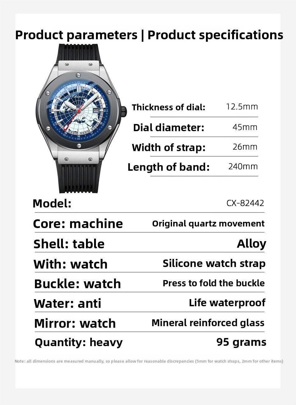 Men's watch rivets