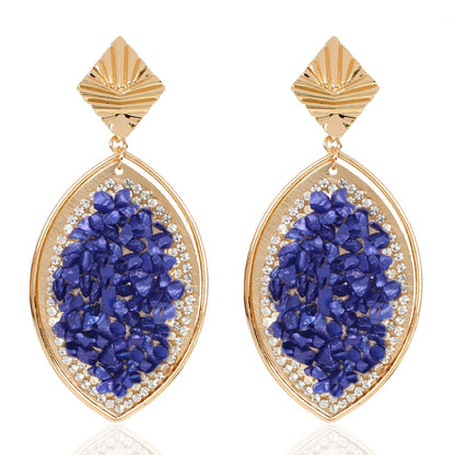 Color Macadam Earrings Contrast Color Fashion Style Summer Earrings Women