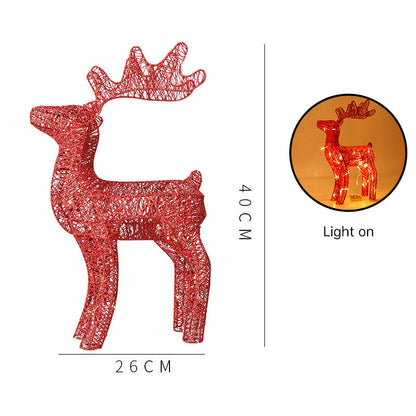 Christmas decoration iron deer decoration props 40cm lighting decoration Christmas lighting decoration