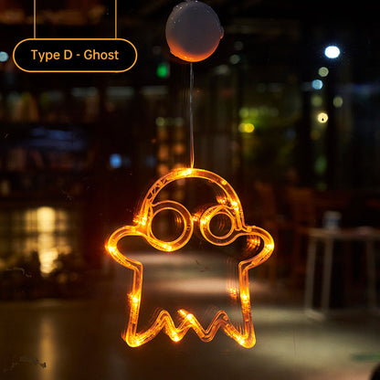 Halloween suction cup light LED atmosphere decoration light string window cabinet wall suction cup pumpkin light