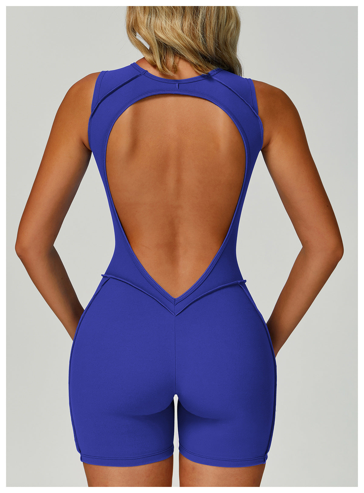 Fleece Jumpsuit Yoga Wear Backless  Lines Jumpsuit Women Running Sports Fitness Wear