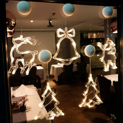 Christmas Atmosphere Decorative Lights LED Lights Christmas Sucker Lights Window Lights Window Scene Arrangement