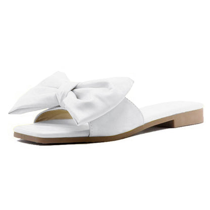 Women's Sandals Bowknot  Flat Slippers Casual Beach Indoor&Outdoor Shoes
